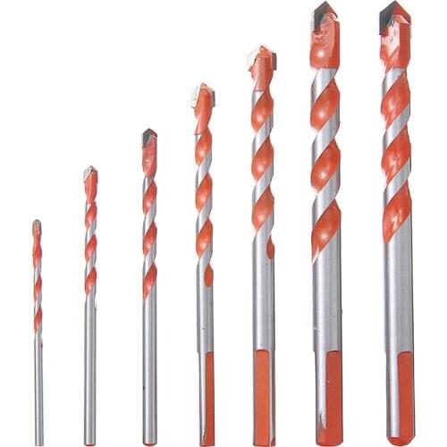 7pcs/lot Glass Drill Bits Ceramic Concrete Brick Stone Drilling Set Size 3mm/4mm/5mm/6mm/8mm/10mm/12mm Power Drill Bit Tools
