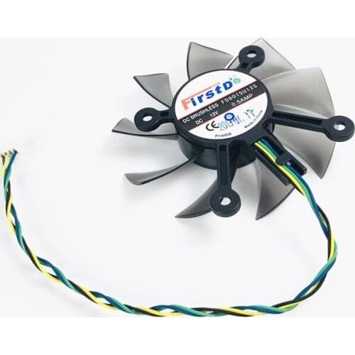 FD8015U12S 75mm Cooler Fan For ASUS GTX 560 GTX550Ti HD7850 HD6770 Graphics Video Card Cooling Fans DC12V 0.5AMP 4PIN