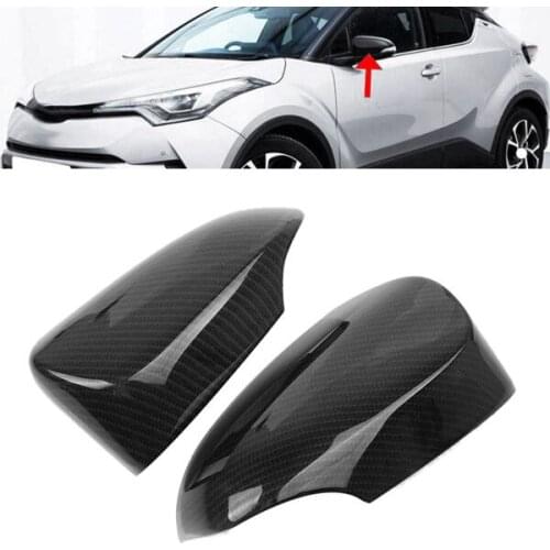 Car Carbon Fiber Rearview Side Mirror Cover Trim for Toyota C-HR CHR 2016 2017 2018