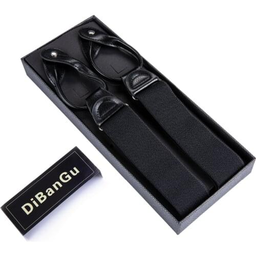 DiBanGu 6 Button Suspenders Men Braces Striped Coffee Y Back Adjustable Male Female Suspenders British Vintage Trousers Strap