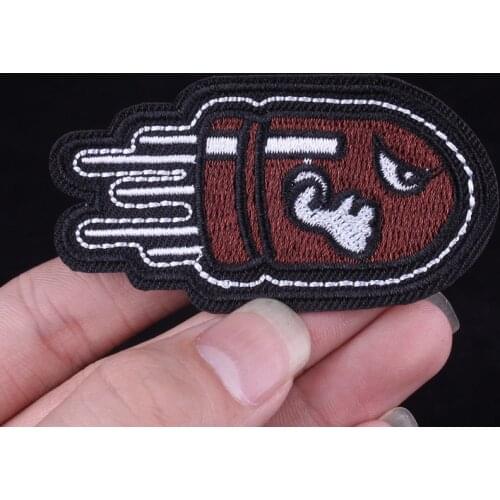 Pulaqi Bullet Military Patch Embroidered Patches For Clothing Iron On Patches E