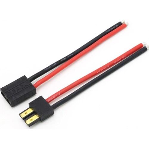 1pcs Trx Plug Male Female Connector Silicone Wire With 10CM 14AWG for Rc Battery / Rc Drone