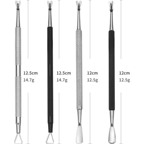 Scraper Nail Cleaner Trimmer Double Head Cuticle Remover Dead Skin Pusher Surgical Grade Stainless Steel Nail Art Manicure Tools