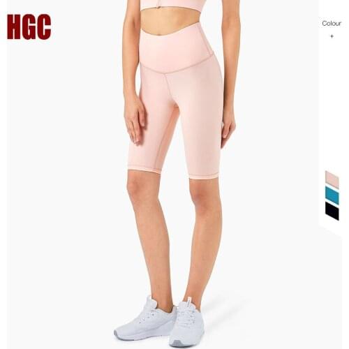HGC Sports Short Women High Waist Naked-feel Fabric Biker Running Bermuda Shorts Squat Proof GYM Leggings Sexy Fitness Joggers