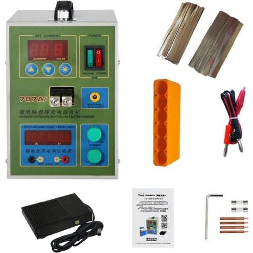 LED Pulse Battery Spot Welder SUNKKO 787A+ Spot Welding Machine MCU Welder Machine Capability Charger Foot Pedal FOR 18650