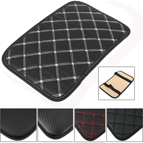 X Autohaux Universal Car Center Console Lid Armrest Cover Microfiber Leather Car Armrest Mat Box Cover Auto Arm Rest Covers Pad