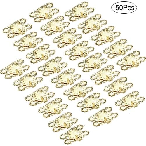 50Pcs Gold 41*24mm Zinc Alloy Jewelry Box Padlock Hasp Locks Handbag Wooden Wine Gift Box Latch Clasps Buckle Furniture Hardware