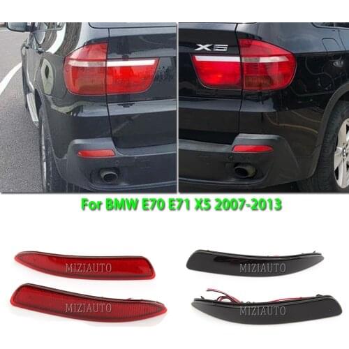 1 Pair LED Rear Bumper Light For BMW E70 E71 X5 2007-2013 Reflector Tail Light Warning Lamp Car Styling Red or Black