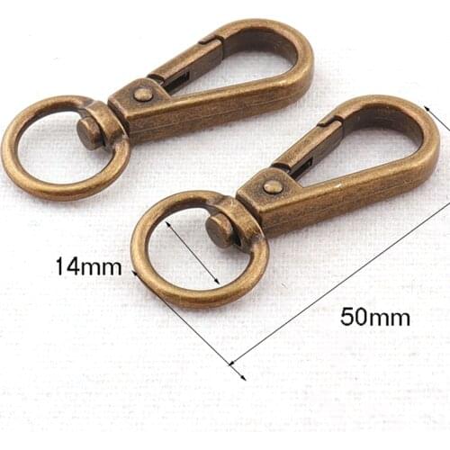 10 pcs Swivel Clasps,Jewelry Findings Bronze Lobster Swivel Clasps Bag Purse Strap Handbag Swivel Snap Purse Hook-14mm