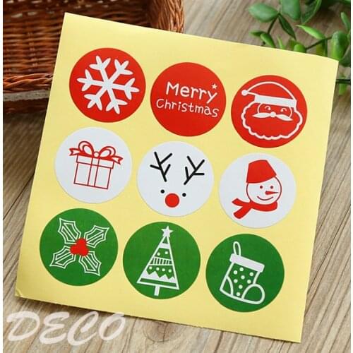100pcs/lot Kawaii Christmas series gift seal stickers "MERRY CHRISTMAS" sticker Gift label packaging(ss-a822)