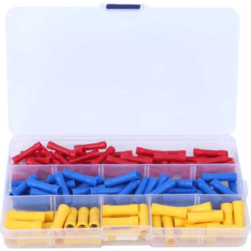 120pcs Electrical Crimp Terminal Assorted Insulated Wire Cable Connector Kit BHT/BNFY/BV1.25 Wire Copper Crimp Connector