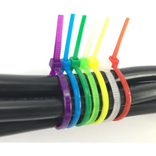 200/1 Pack of Multicolor Nylon Cable Ties 3*100/3*150/4*200 Self-locking Cable Ties Are Used To Fasten Cables and Fasteners