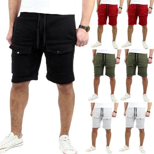2019 New Style Fashion Hot Summer Men Basketball Shorts Jogging Shorts Solid Trousers Casual With Pocket Workout