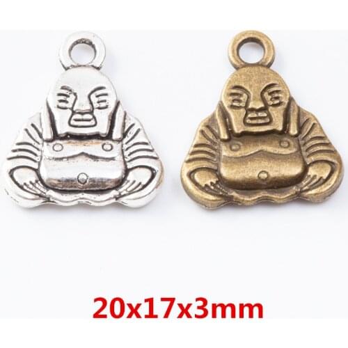 25 pieces of retro metal zinc alloy Buddha pendant for DIY handmade jewelry necklace making 7043