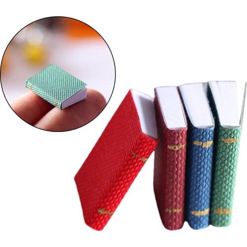 4/set Mini Books for 1:6 Dolls & 1/12 Dollhouse Study Library Decorative