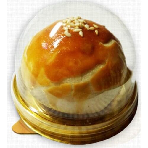 50 Sets Round Moon Cake Trays Mooncake Yolk Crisp Package Box Container Holder