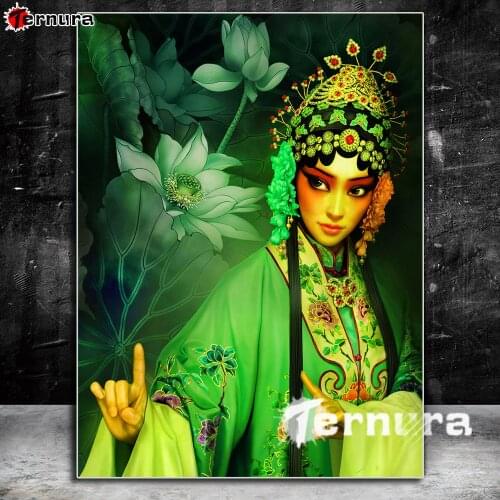 Chinese Peking Opera woman 5d Diamond Painting Tsing Yi actor Diy art embroidery home wall decoration inlaid diamond Kit mosaic