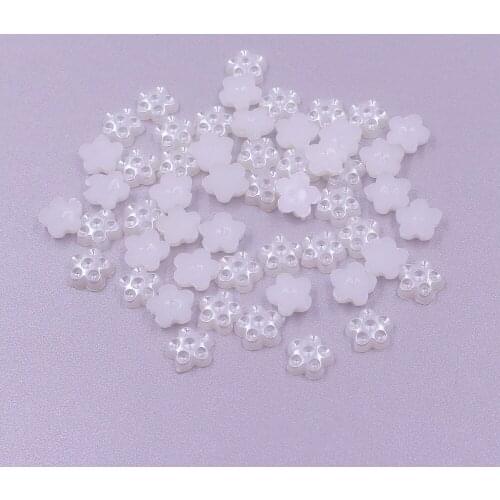 Free shipping! Acrylic Jewelry Finding star Pearl Beads White 10mm 1000 PCS