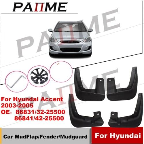 Mud Flaps For Hyundai Accent 2003-2005 Fender Splash Guards Mudguards Mudflaps Car 25500 YC101041