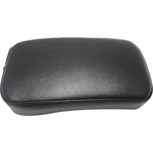 Black Motorcycle Rear Passenger Cushion Pillion Seat Pad Suction Cups 6 Suction Cup for Harley 260x180x55mm