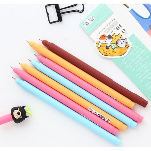 DL Korea creative adorable animal pen cute cartoon picture black pen stationery Stationery office supplies for students