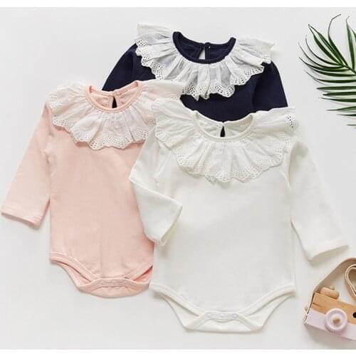 Baby Girl Romper Long Sleeve Clothes For Girls Lace Newborn Baby Rompers For Girls Jumpsuit 100% Cotton Baby Boys Romper