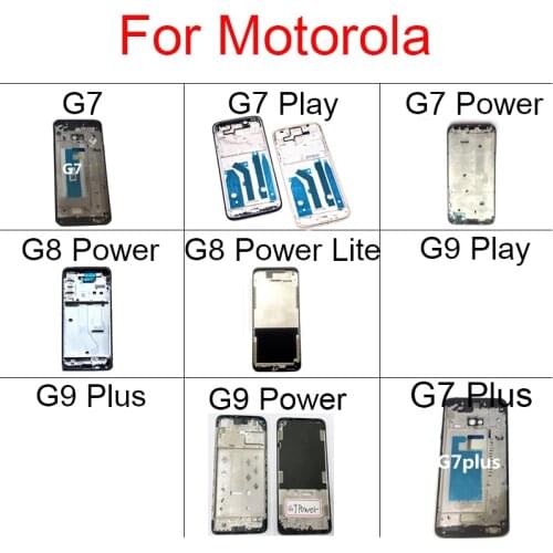 Middle Frame Housing For Motorola Moto G7 G8 G9 Play G8 Power Lite G9 Plus Middle Frame Bezel Plate Cover Replacement Parts