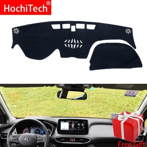 Car Dashboard Avoid Light Pad Instrument Platform Desk Cover Mats Carpets for Hyundai Santa Fe 2019 2020 TM