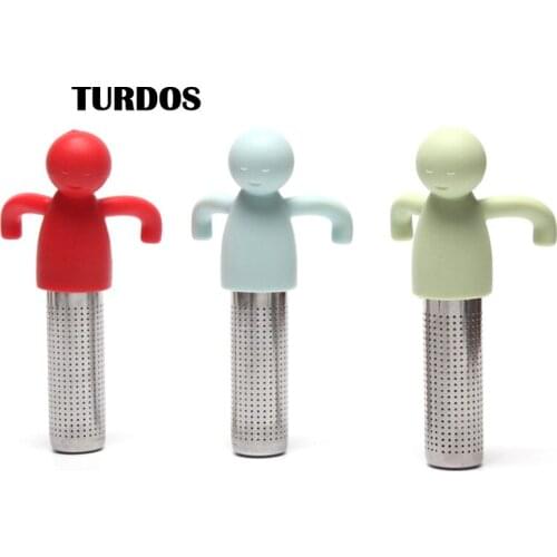 Creative Leaf Doll Tea Strainers Food-grade Silicone stainless steel Herbal Tea Infusers Filters Scented Tea Tools