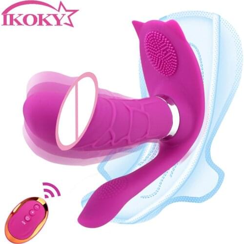 Masturbator Panties Vaginal massage Heating Anal Clitoris Stimulator Remote Control Sex Toys for Women Wearable Dildo Vibrator