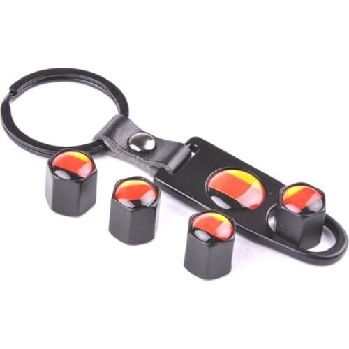 Metal Flag of Germany Logo Car Wheel Tire Tyre Air Dust Valve Caps