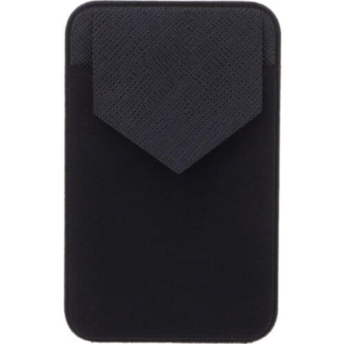 THINKTHENDO Fashion Elastic Mobile Phone Wallet Credit ID Card Holder Adhesive Pocket Sticker Case 5.8x9cm