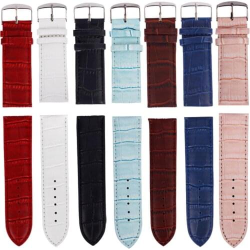 Moment # L05 2018 7 Color Watch Band For 24mm High Quality Soft Sweatband Leather Strap Steel Buckle Wrist Watch Band Dropship