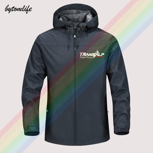 Honda Transalp Style 650 XL700V Motorcycle Jacket Men Lightweight Hooded Zipper Coat Windproof Outdoor Sportswear Asian Size