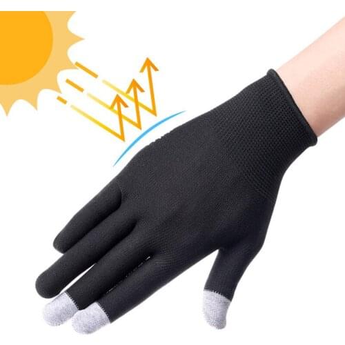 Nylon Material Anti-Slip Anti-Sweat Motorcycle Cycling Gloves Men Women All Finger Gloves Breathable Sports Bike Bicycle Glove