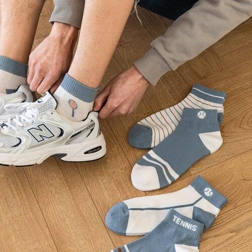 Summer And Spring Mens Cotton Shallow Socks Fit For Tennis Fashion Exquisite Sweat-absorbent Breathable Boat Sport Socks