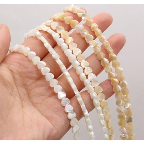 New Style Fashion Natural Shell Seawater Bead Hear-Shaped Loose Beads For DIY Jewelry Making Bracelet Earring Necklace Accessory