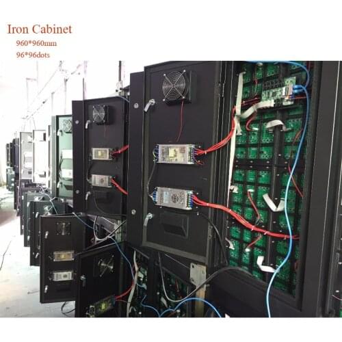 P10 DIP346 Outdoor 96*96dots 960*960mm LED Display Screen Iron Cabinet Rental LED Avertising