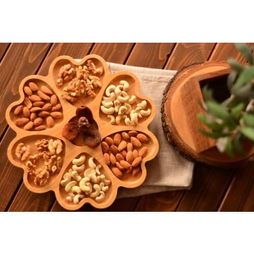 Pancho Heart Shaped Rotating Tray | Environmentally Friendly Bamboo | Home-Kitchen | Made in Turkey