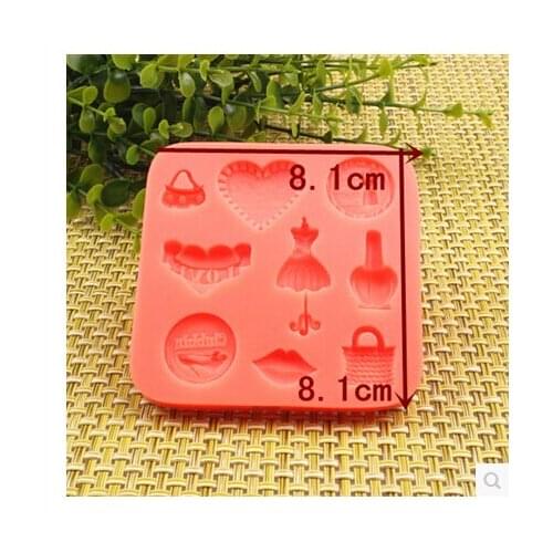 Food Grade Love Dress&Bag Silicone mold cake mold silicone baking tools kitchen accessories decorations Fondant DIYNO.SI302