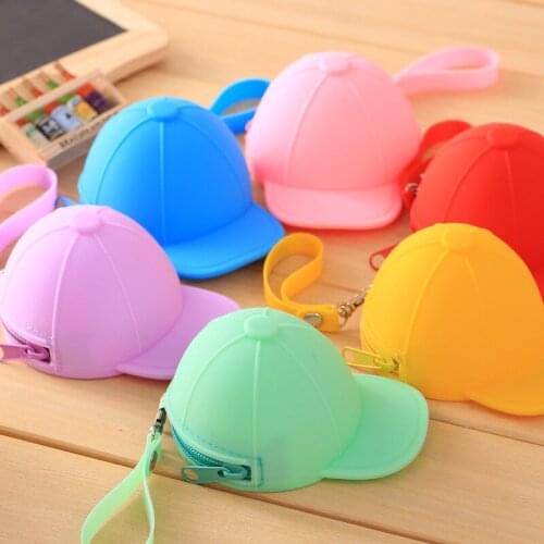Hot Silicone Cap Chic Coin Purse Pouch Cases Bag Mini Storage Box Data Cable Storage Clutch Holders Case Container Zipper Child