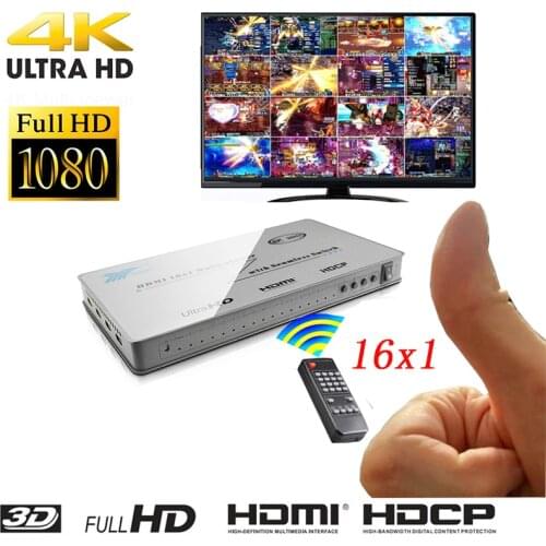 16x1 HDMI Multi-Viewer Display Screen Splitter 16 In 1 Out 32 Open For DNF Dungeon Moving Brick Game HD Monitor Video Converter