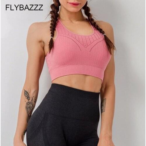 Network Yarn Breathable Sports Bra Women Fitness Gym Yoga Bras Quick-drying shockproof Push up Running Brassiere Tops Underwear