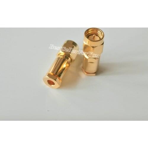 1Pcs SMA Connector Male Plug Clamp RG174 RG316 LMR100 Cable Straight RF Connector