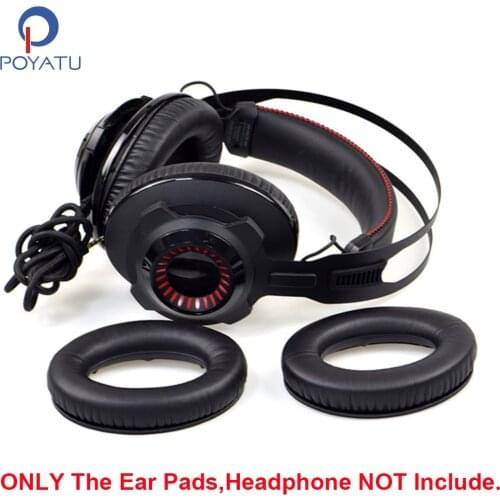 POYATU HX-HSCR-BK/NA Replacement Cushion Cover For Kingston HyperX Cloud Revolver S Gaming Headset Earpads Headphone Ear Pads