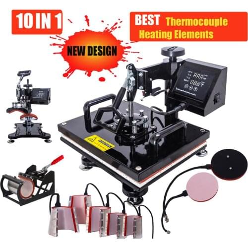 Advanced New Design 10 In 1 Combo Heat Press Machine,Sublimation/Heat Press,Heat Transfer Machine For Mug/Cap/T shirt/Phone case