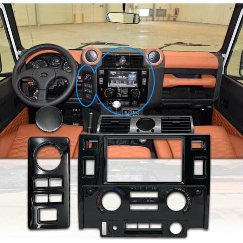 Interior dashboard center console For Land Rover defender glossy black matt black CARBON LOOK