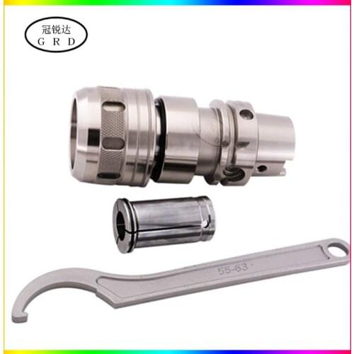 High precision HSK HSK63A C32 C42 120L strong heavy cutting tool shank HSK CNC machining center lathe tool rest spindle holder