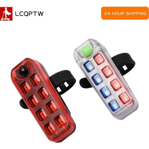 Electric scooter Rear LED Light warning Tail front Light USB Rechargeable for xiaomi M365 M365 pro Waterproof Light Accessories