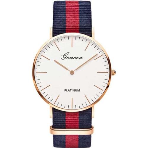 Geneva Women Watches Ladies Watches Fashion Nylon Strap Watch Ultra Thin Quartz Wristwatches montre femme horloge dames